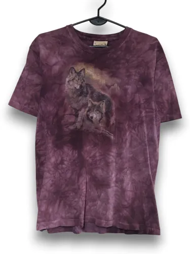 Vintage The Mountain T-shirt we wzory tie dye wilki 90s / y2k