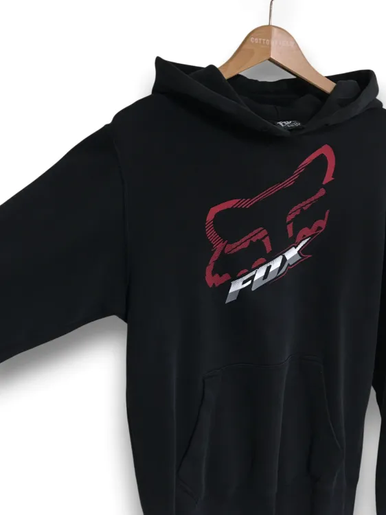 Fox Vintage bluza hoodie nadruk logo Y2K
