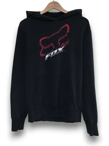 Fox Vintage bluza hoodie nadruk logo Y2K