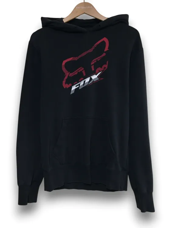 Fox Vintage bluza hoodie nadruk logo Y2K