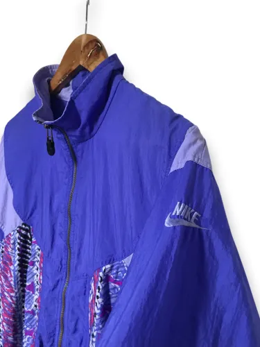 Nike vintage kurtka wiatrówka we wzory szelest ortalion 90s