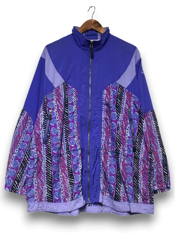Nike vintage kurtka wiatrówka we wzory szelest ortalion 90s