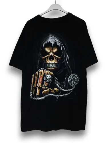 Vintage T-shirt szkieletor badass y2k / 90s