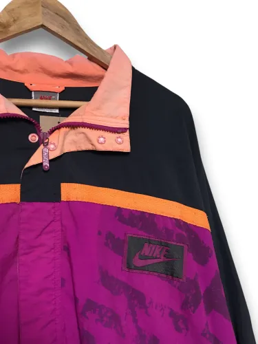 Nike vintage kurtka wiatrówka we wzory szelest ortalion 90s