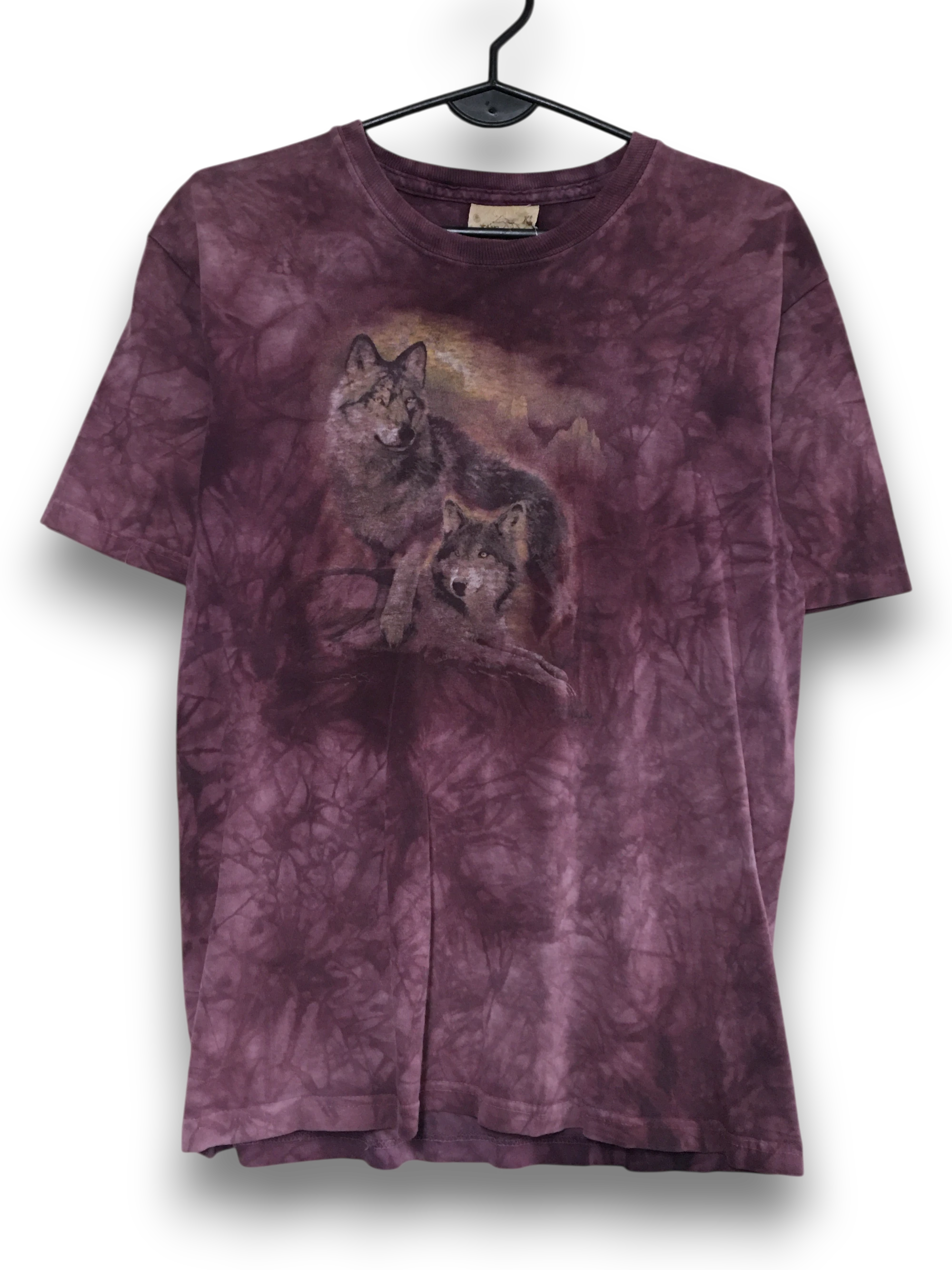Vintage The Mountain T-shirt we wzory tie dye wilki 90s / y2k