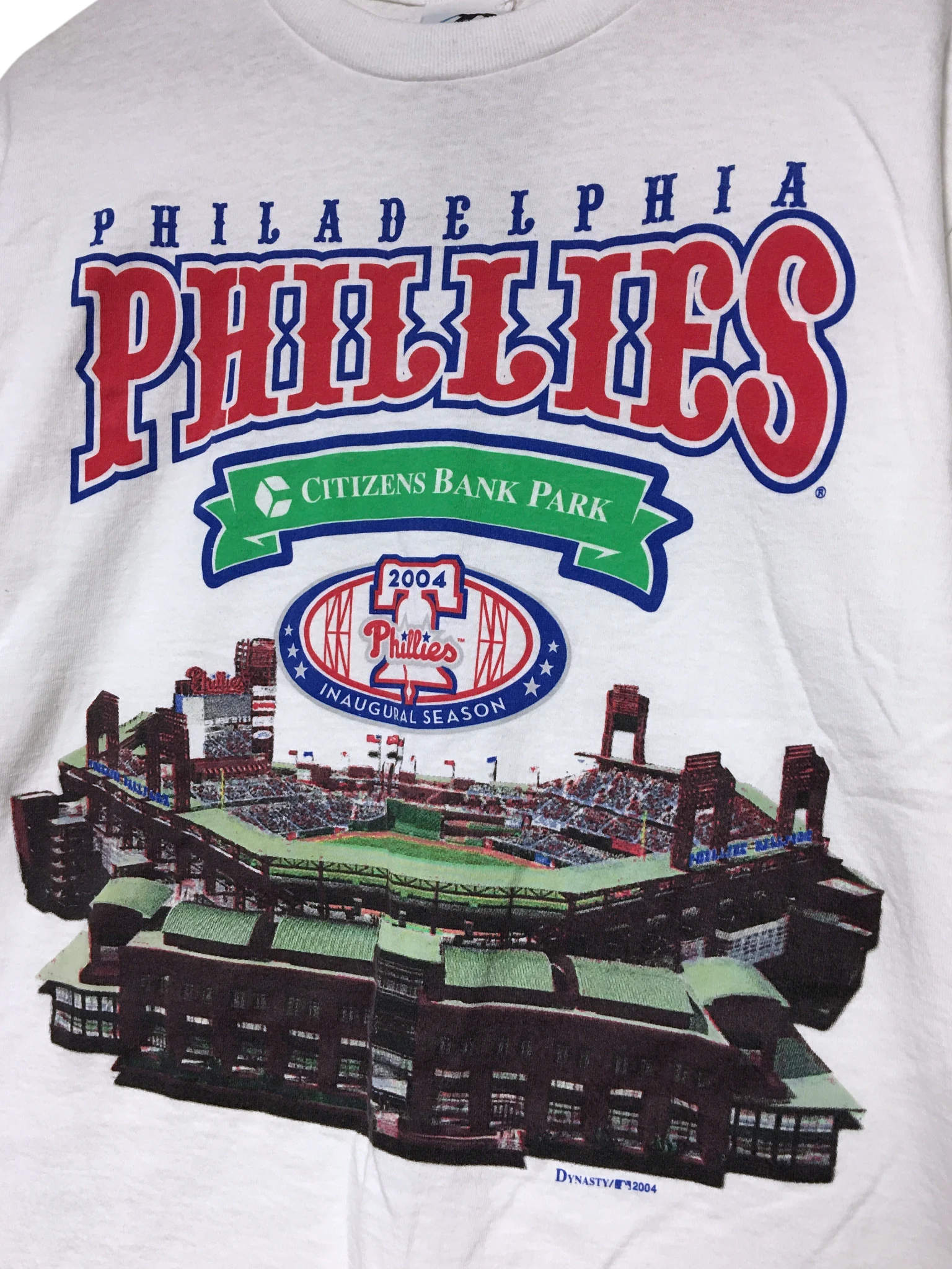 Philadelphia Phillies Vintage T-shirt nadruk y2k / 2004 deadstock