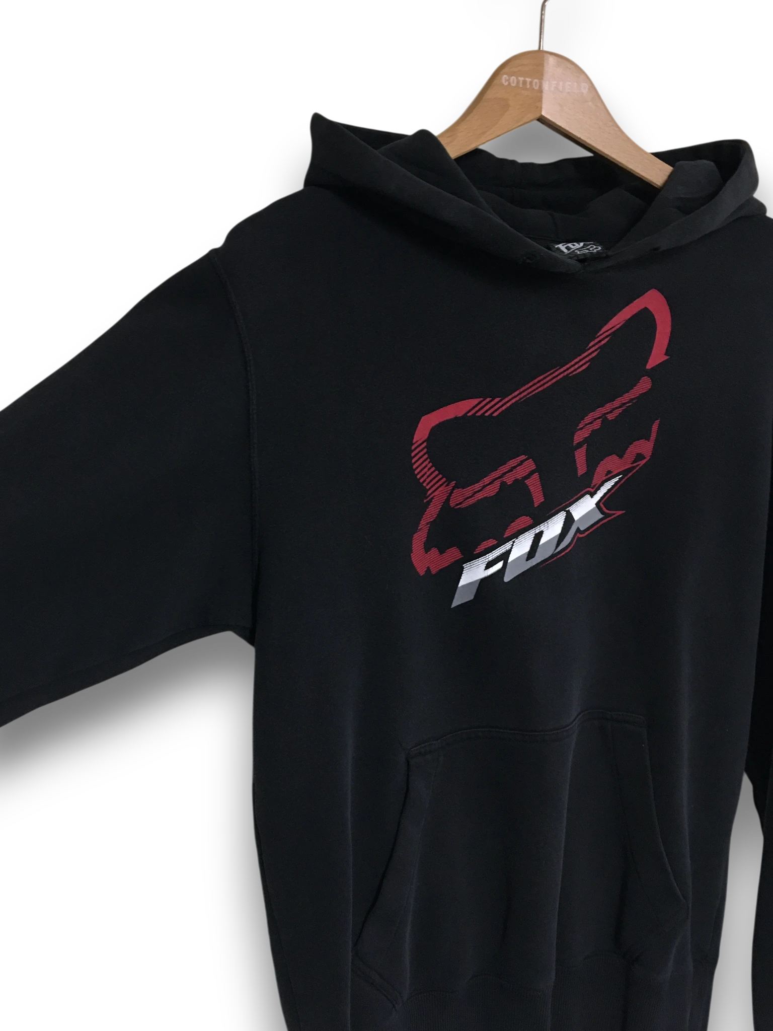 Fox Vintage bluza hoodie nadruk logo Y2K