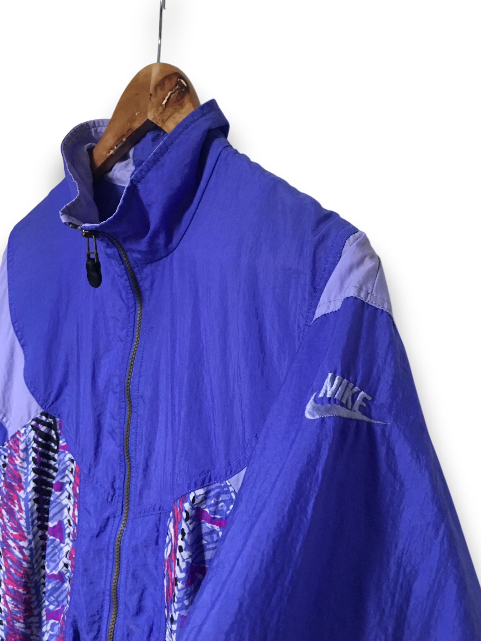 Nike vintage kurtka wiatrówka we wzory szelest ortalion 90s
