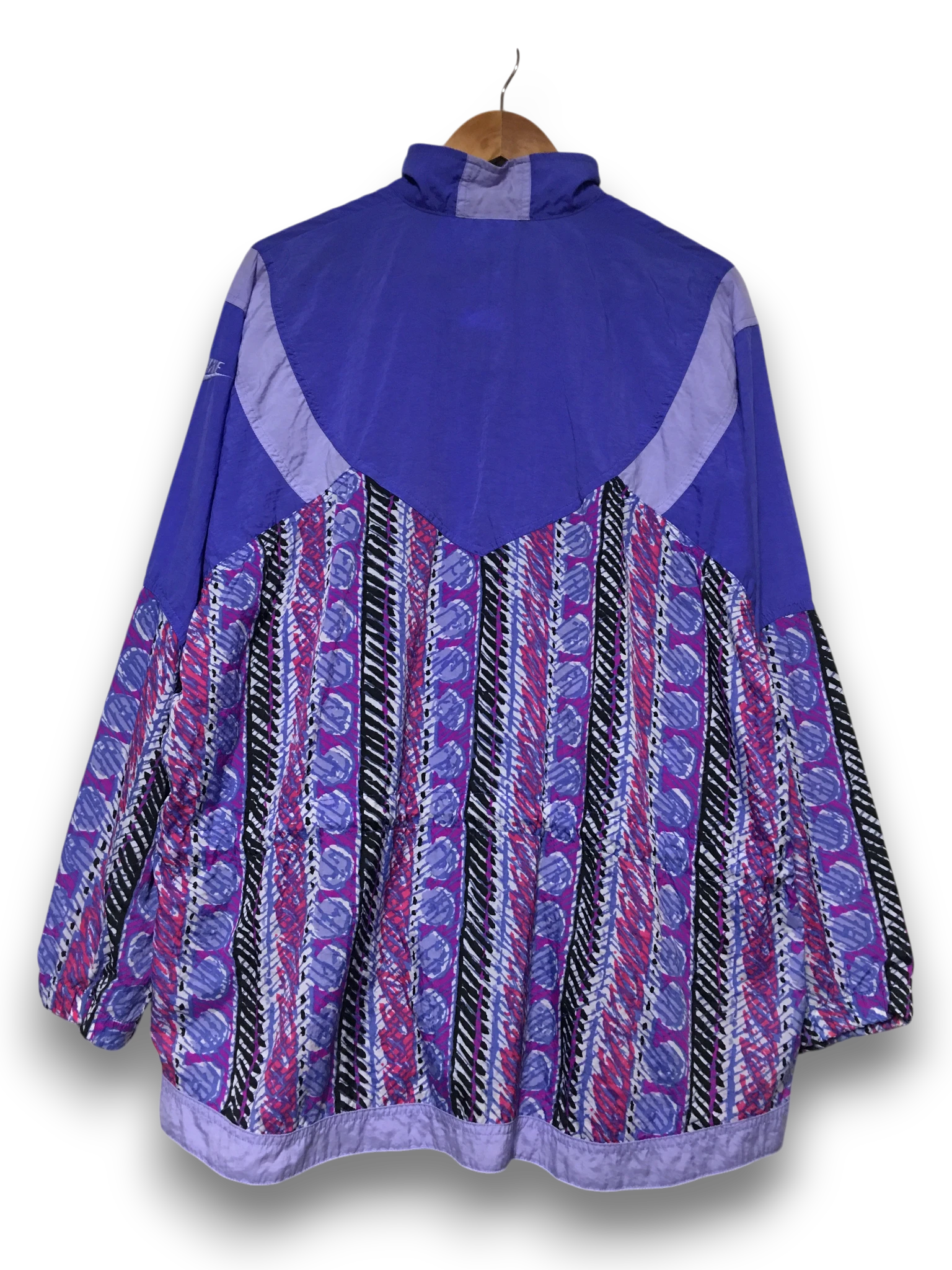 Nike vintage kurtka wiatrówka we wzory szelest ortalion 90s