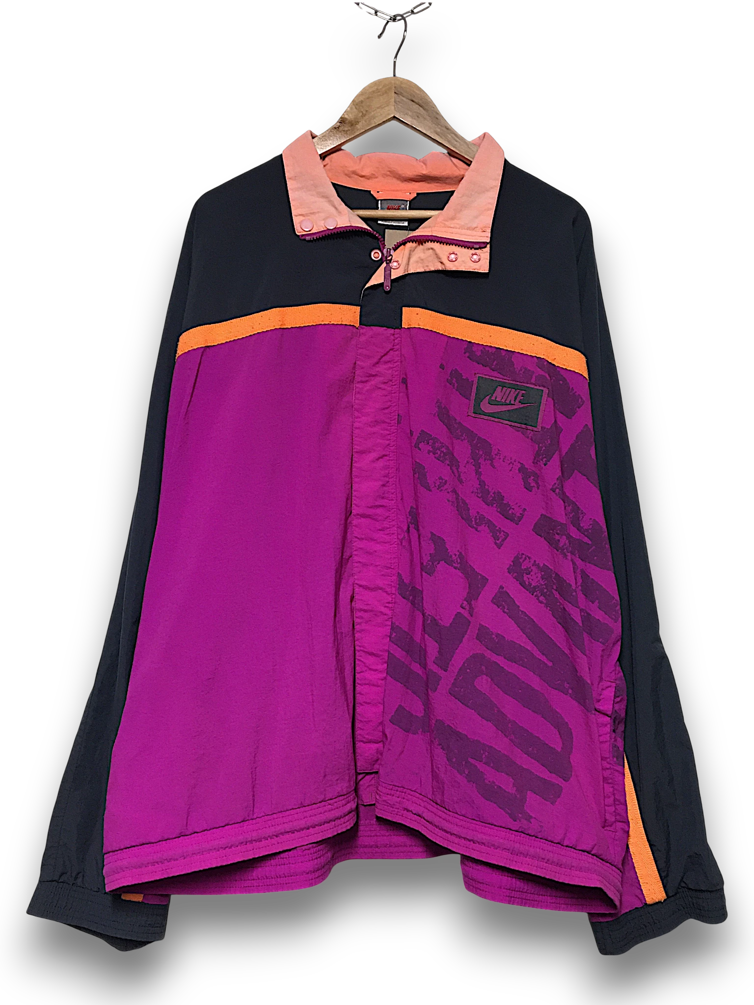 Nike vintage kurtka wiatrówka we wzory szelest ortalion 90s